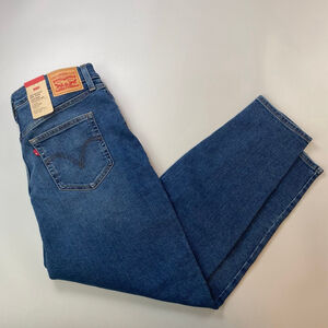 Levi's Mom Jeans Women’s 32 Blue High Rise VSCO Girl Normcore Stretch Blank Tab